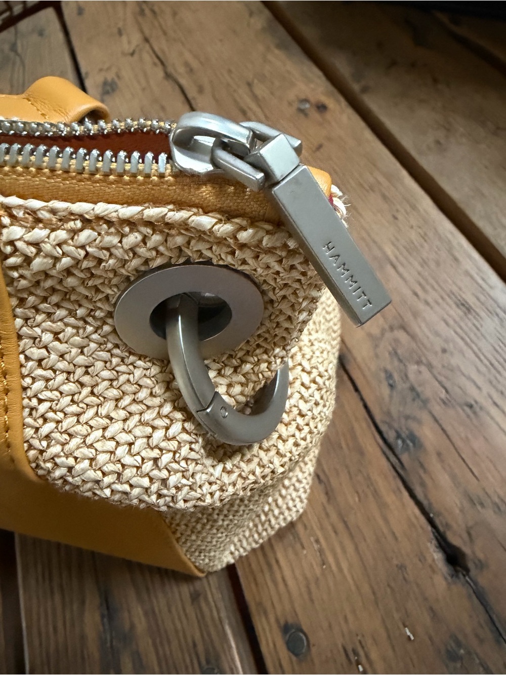 Hammitt Daniel Medium Satchel with Raffia - Like New! - Picture 7 of 10